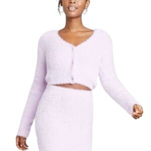 Wild Fable Cropped Sweater XL Purple
